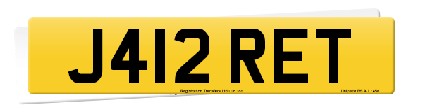 Registration number J412 RET